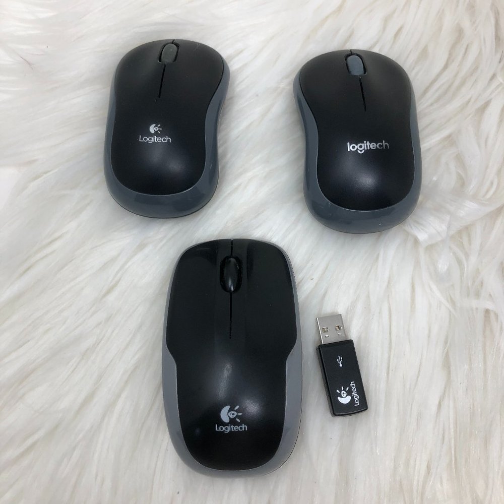 Logitech Wireless Optical Mouse Black Bundle of three